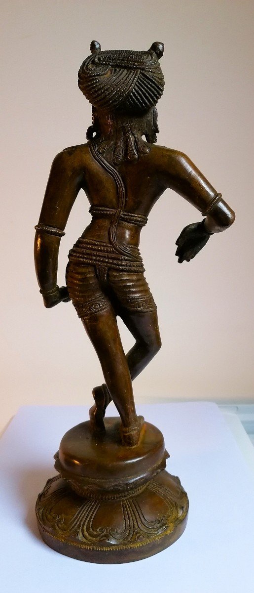 Vrishvahana Shiva - Bronze Sculpture - South India - Late 19th Or Early 20th Century --photo-4