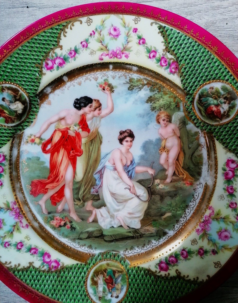 Deux Assiettes - Porcelaine De Saxe -Erdmann Schlegelmilch - Début XXème Siècle --photo-1