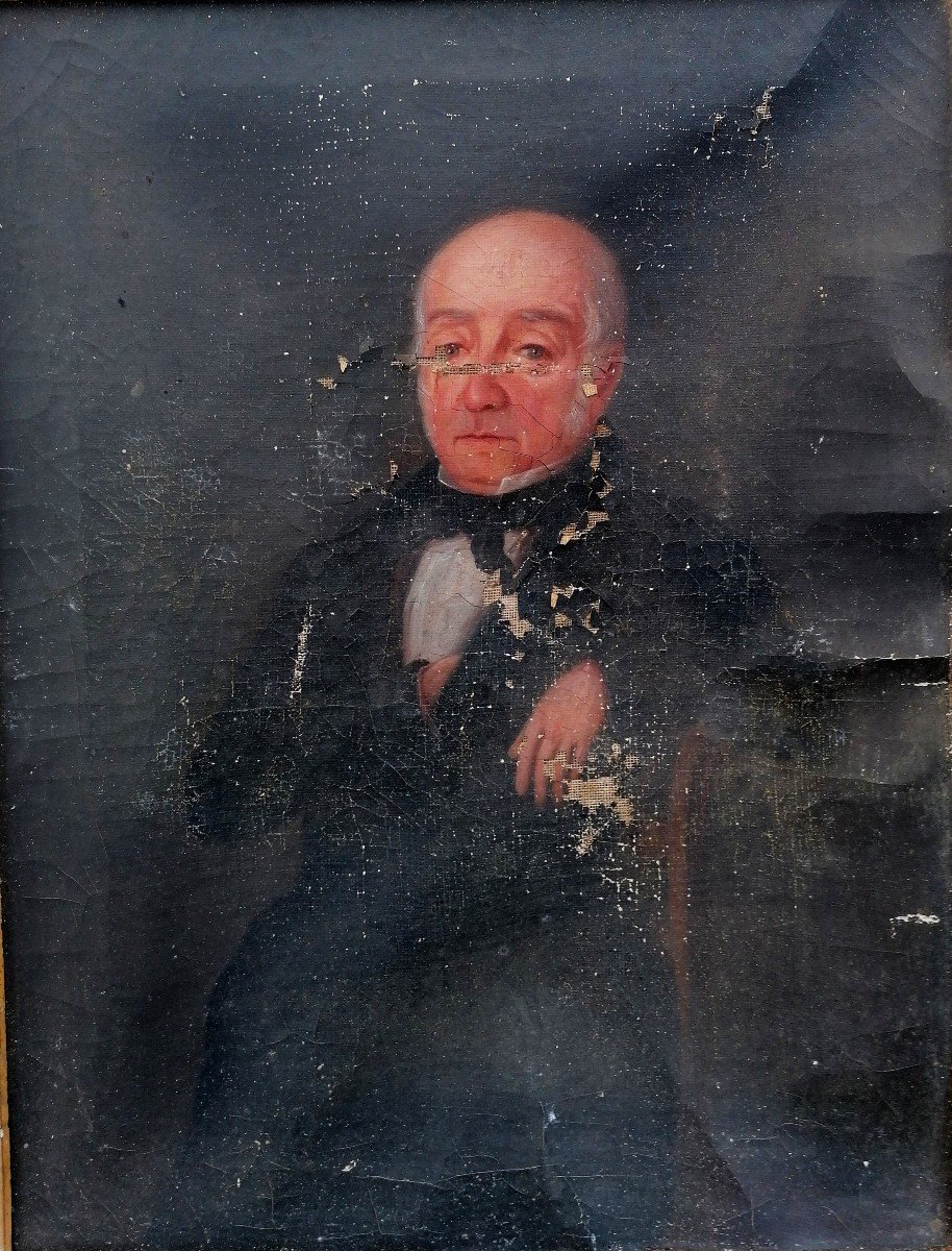 Pair Of Portraits To Be Restored - Circa 1830 - Oil On Canvas - -photo-2