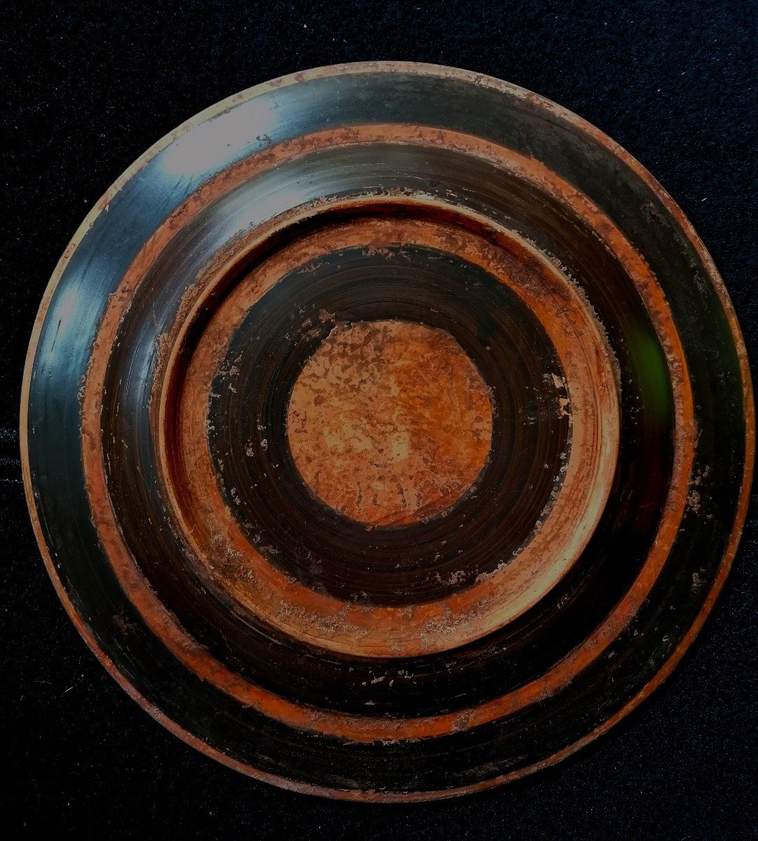 Ceramic Dish After Antique - Greek Or Etruscan Art - 19th Century - 34 Cm --photo-1
