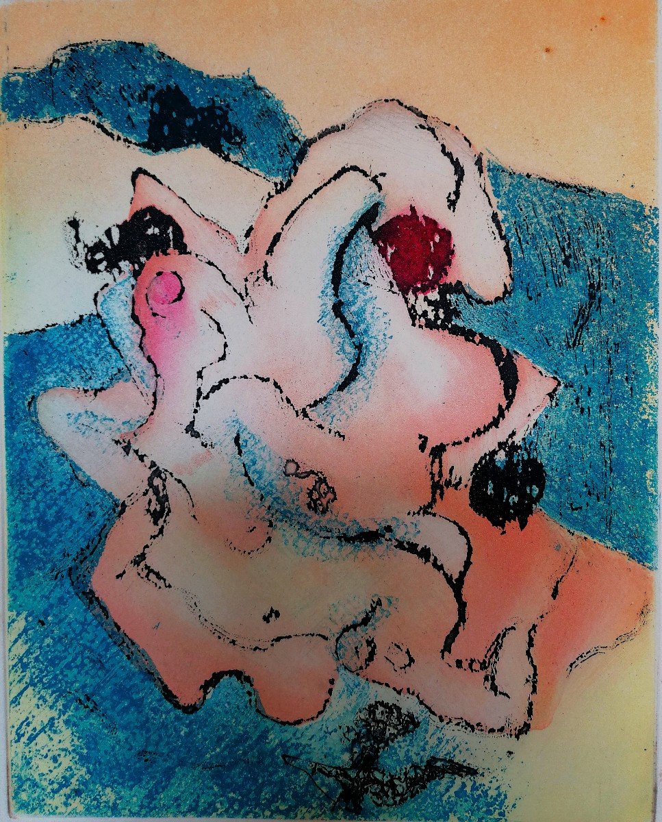 Eau-forte - Aquatinte - Dorothéa Tanning - En Chair et en Or - Circa 1973 - Ed. Georges Visat  -photo-2