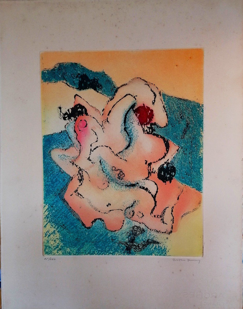 Eau-forte - Aquatinte - Dorothéa Tanning - En Chair et en Or - Circa 1973 - Ed. Georges Visat  -photo-4