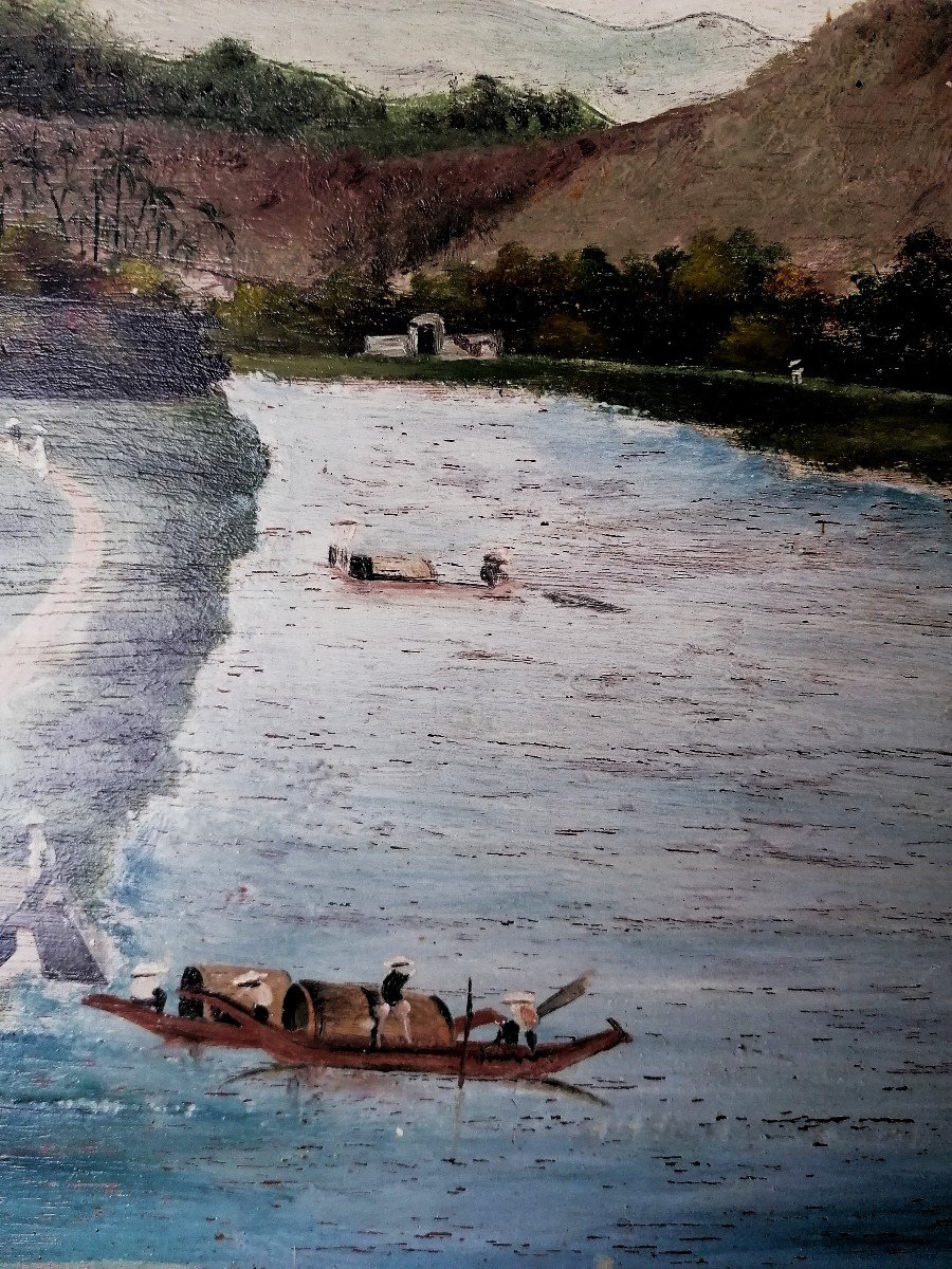 Oil On Panel - Vietnam - Thien Mu Pagoda Or Of The Celestial Lady - Perfume River Hue-photo-2