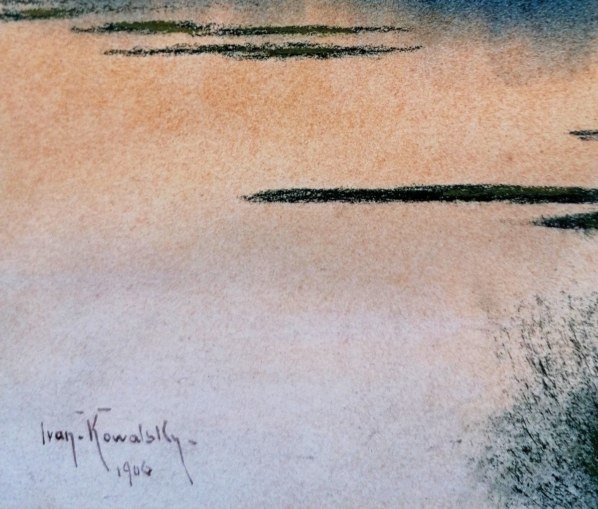 Ivan Kowalsky 1839-1937 - Pair Of Gouache And Pastel - Chiaroscuro Landscapes - Russian School-photo-3