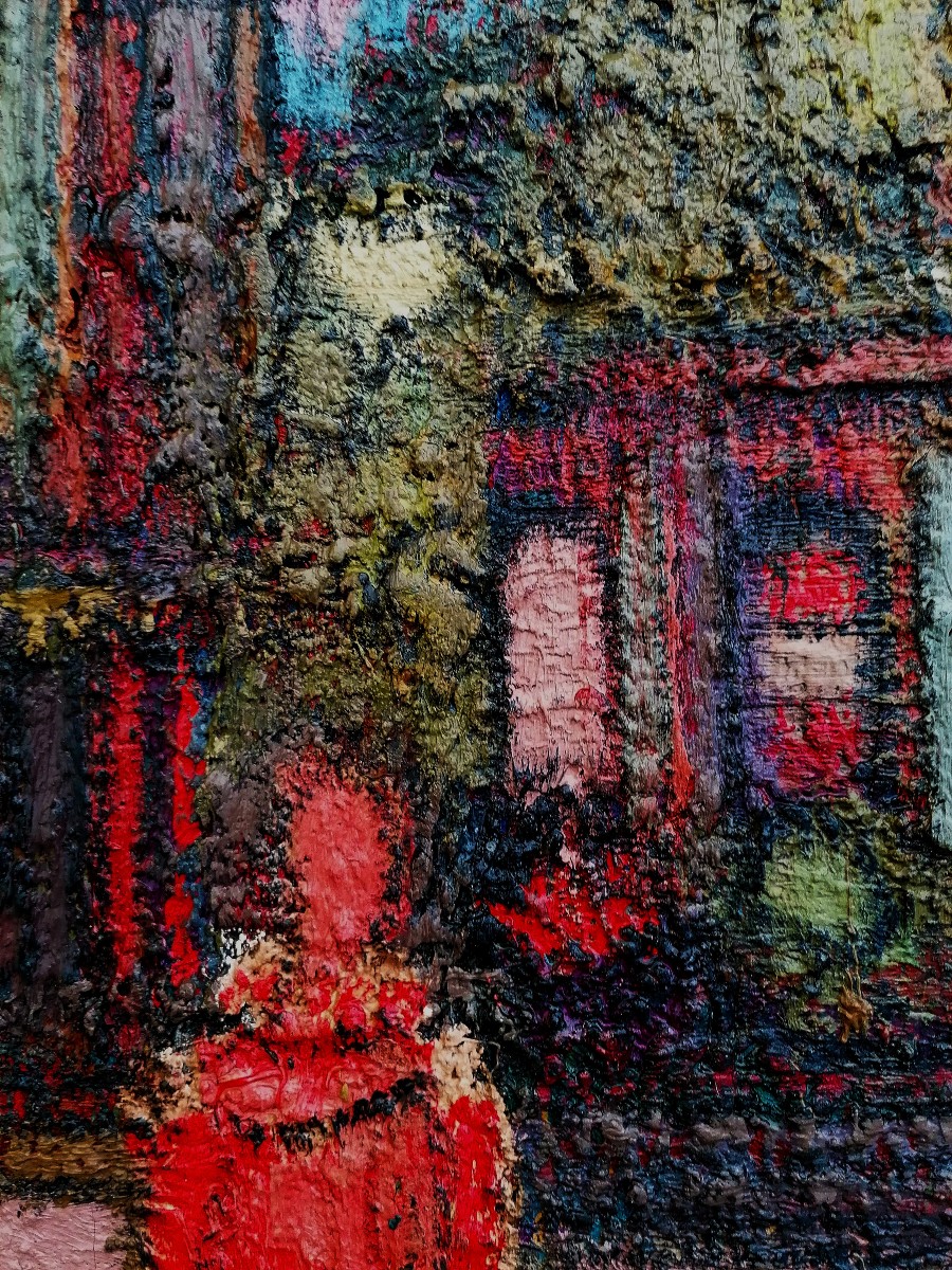 Jean Besnard - Oil On Panel And Mixed Media - Abstract Urban Landscape - 20th Century - -photo-2