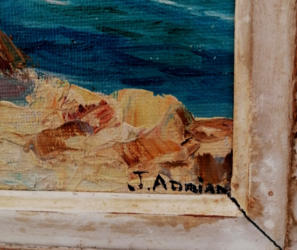 J. Adrian - Modern School - Provencal Landscape - Oil On Canvas - 20th Century --photo-3