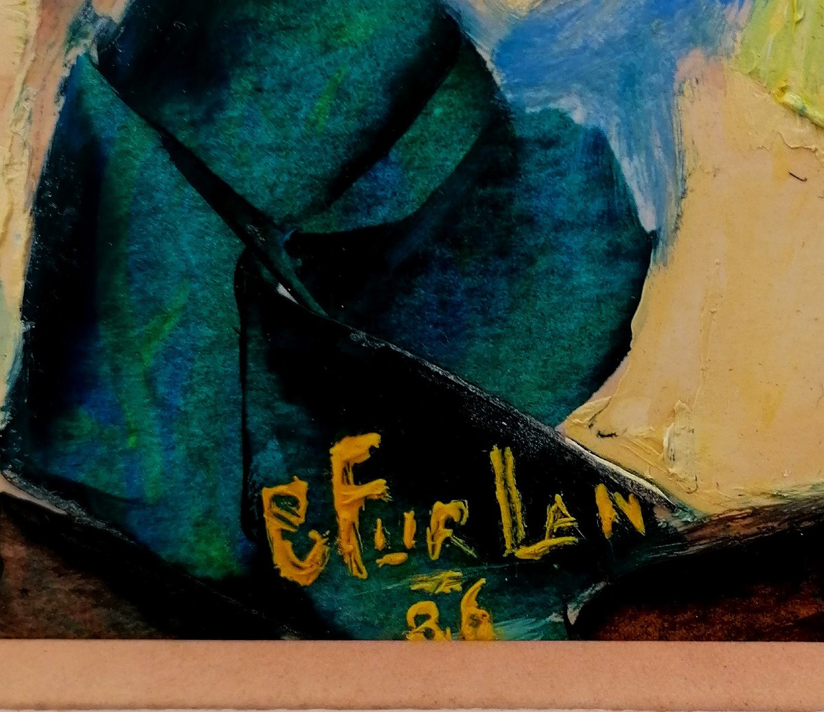 ACRYLIQUE SUR PAPIER - ART ABSTRAIT - CIRCA 1968 - FURLAN ? - 48 X 65 CM -  -photo-3