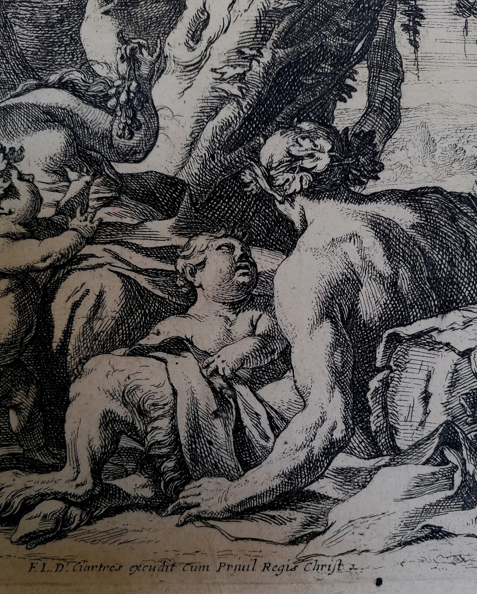 NICOLAS CHAPERON 1612-1656 - GRAVURE - FAMILLE DE SATYRES - EDITEE PAR CIARTES - 1640 - -photo-2