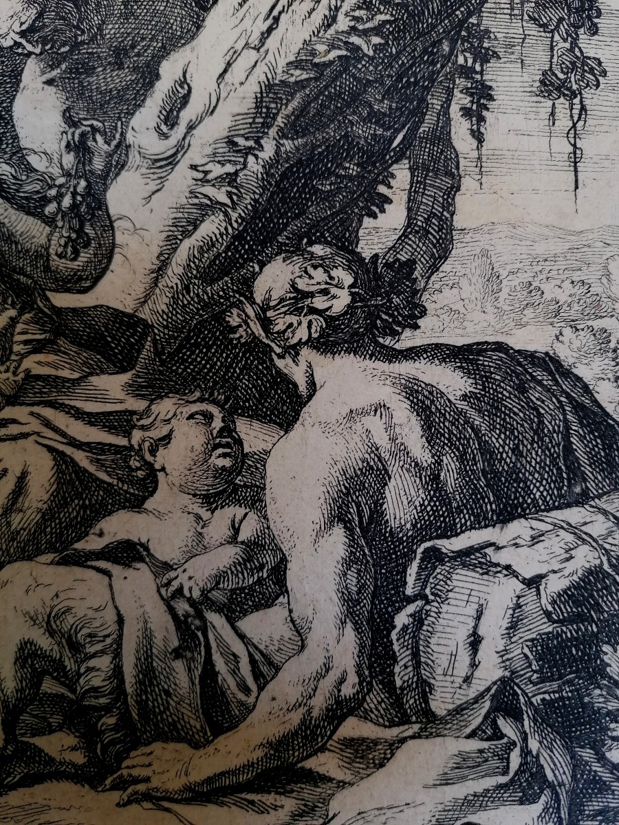 NICOLAS CHAPERON 1612-1656 - GRAVURE - FAMILLE DE SATYRES - EDITEE PAR CIARTES - 1640 - -photo-1