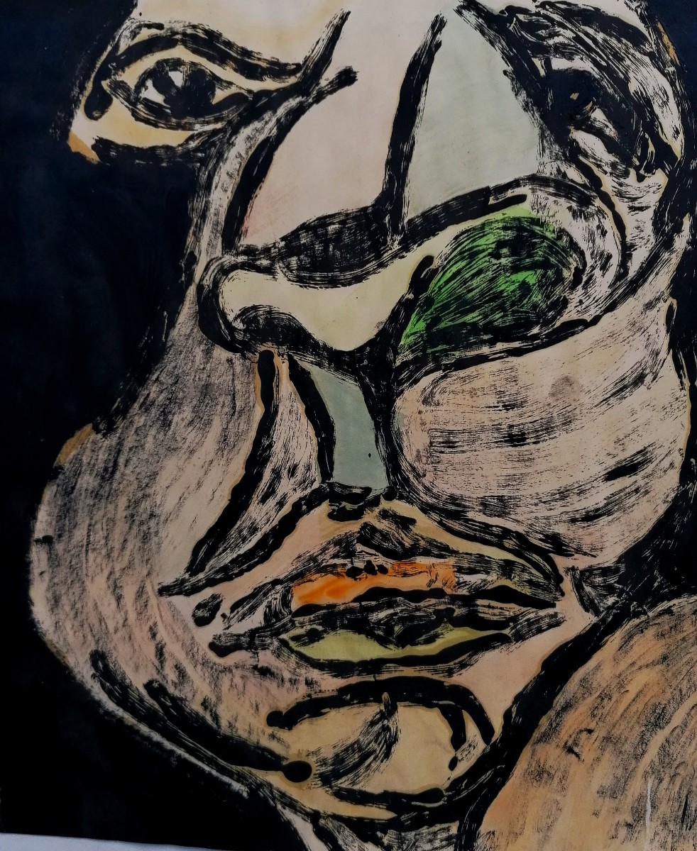 GERHARD DRACH 1941-2011 - ENCRE DE CHINE - PORTRAITS - ECOLE AUTRICHIENNE - -photo-3