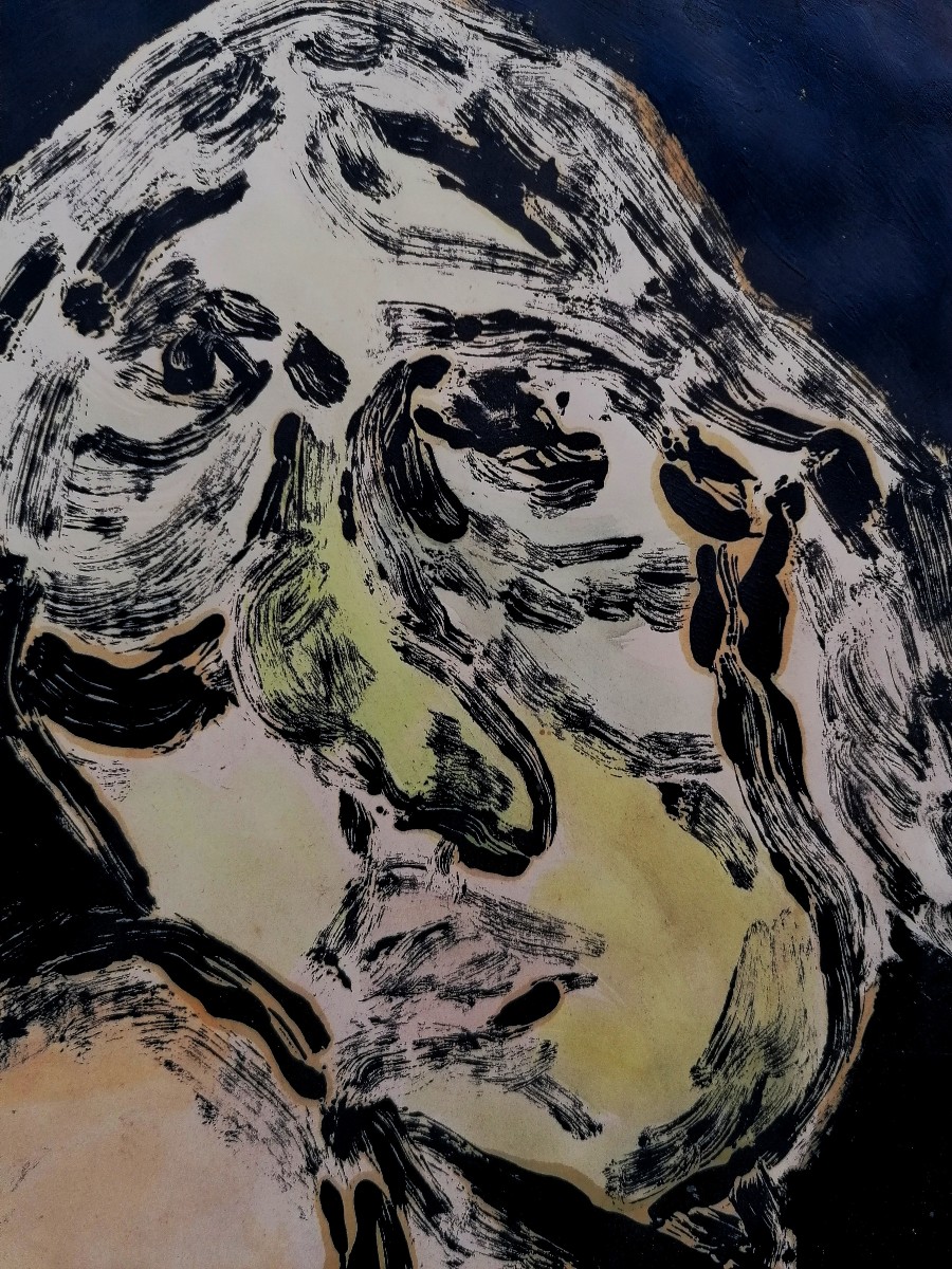 GERHARD DRACH 1941-2011 - ENCRE DE CHINE - PORTRAITS - ECOLE AUTRICHIENNE - -photo-2