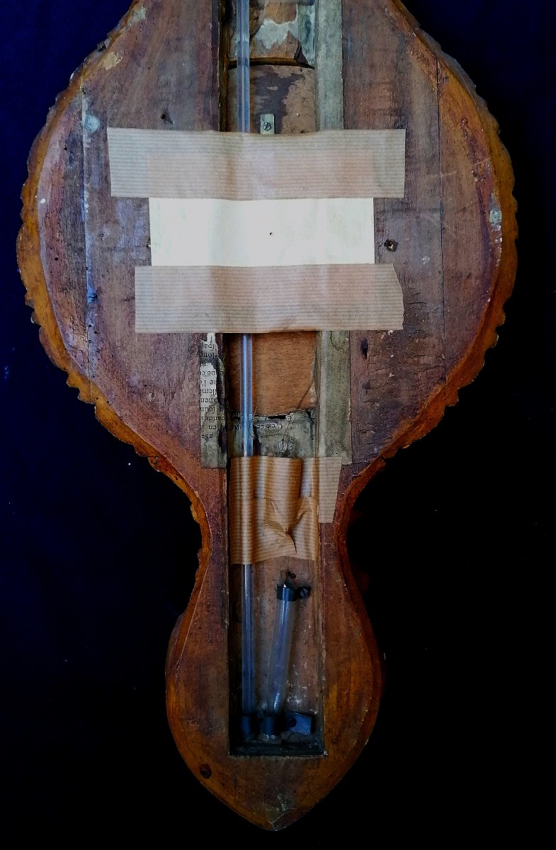 BAROMETRE EN BOIS DORE D'EPOQUE LOUIS XV - XVIIIEME SIECLE --photo-2