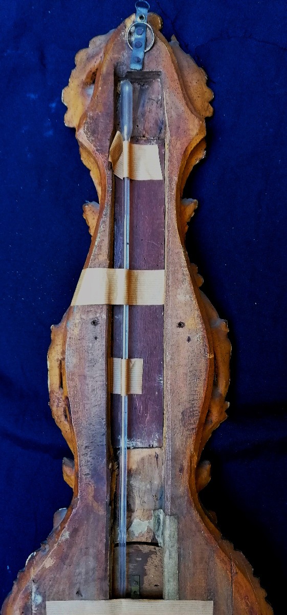 BAROMETRE EN BOIS DORE D'EPOQUE LOUIS XV - XVIIIEME SIECLE --photo-3