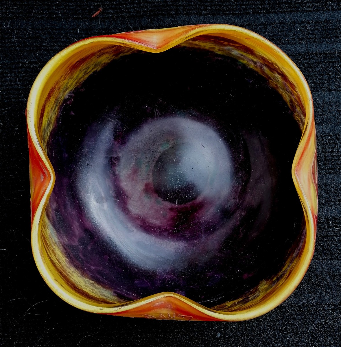 Polylobed Cup Signed "daum Nancy" - Vine Plants And Bunches Of Grapes Decor - -photo-3