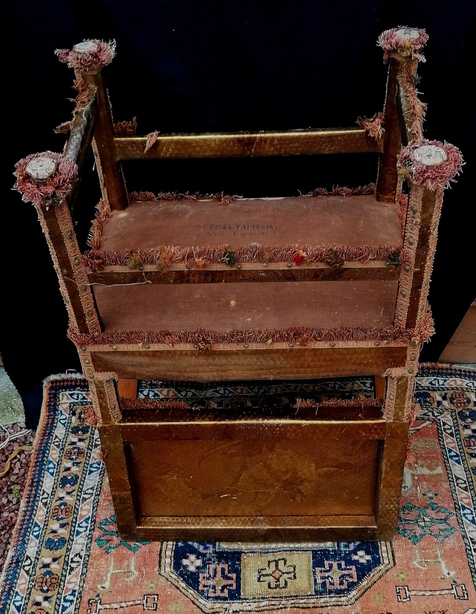 Renaissance Armchair With Cordovan Leather Cover - Tetrel Upholsterer --photo-4