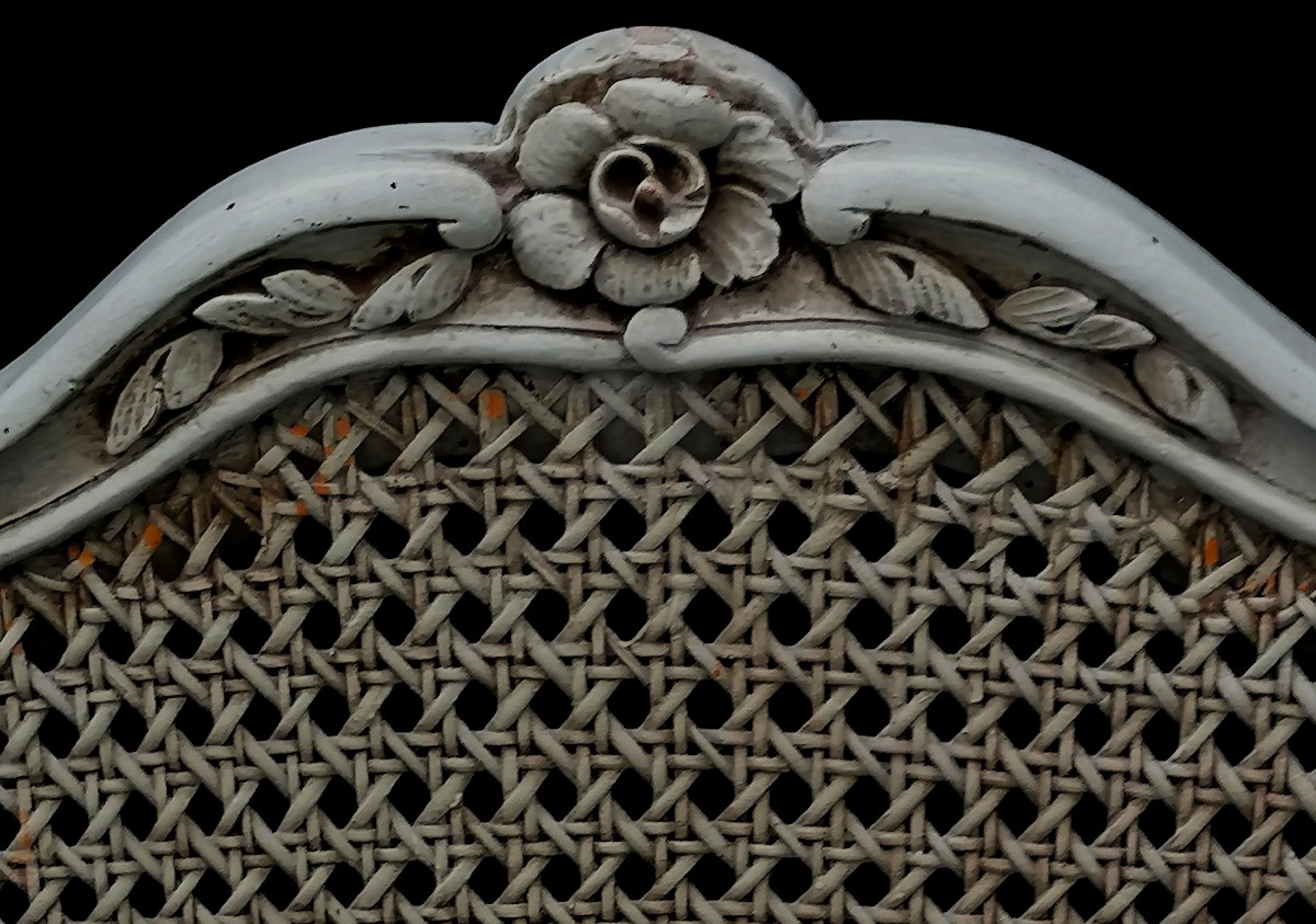 CHAISE RELAQUEE ET CANNEE D'EPOQUE LOUIS XV OU REGENCE - XVIIIEME SIECLE-photo-3