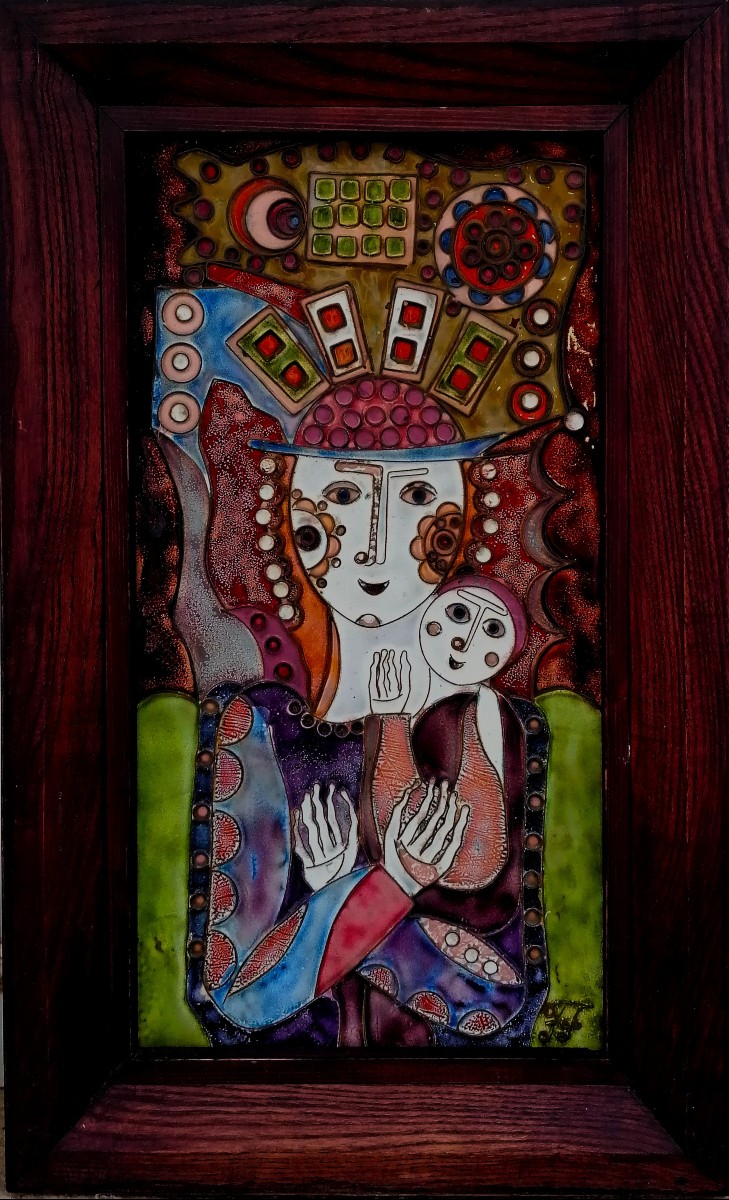 FAJKA JANOS - CUIVRE EMAILLE AU GRAND FEU - XXEME SIECLE - HONGRIE --photo-2