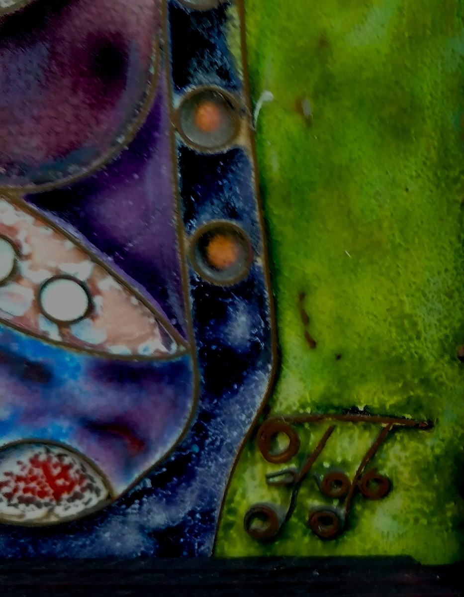 FAJKA JANOS - CUIVRE EMAILLE AU GRAND FEU - XXEME SIECLE - HONGRIE --photo-1