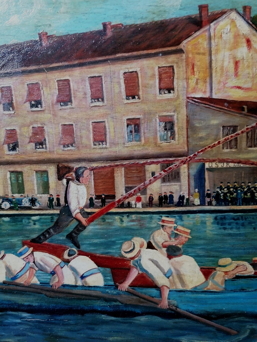 JOUTES NAUTIQUES - RIVE DE GIER - FANGET 1946 -JOUTE A LA GIVORDINE - SAINT ETIENNE --photo-4