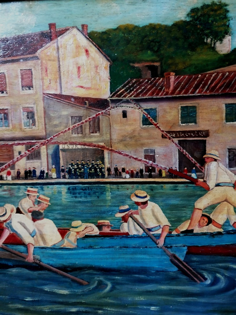 JOUTES NAUTIQUES - RIVE DE GIER - FANGET 1946 -JOUTE A LA GIVORDINE - SAINT ETIENNE --photo-1