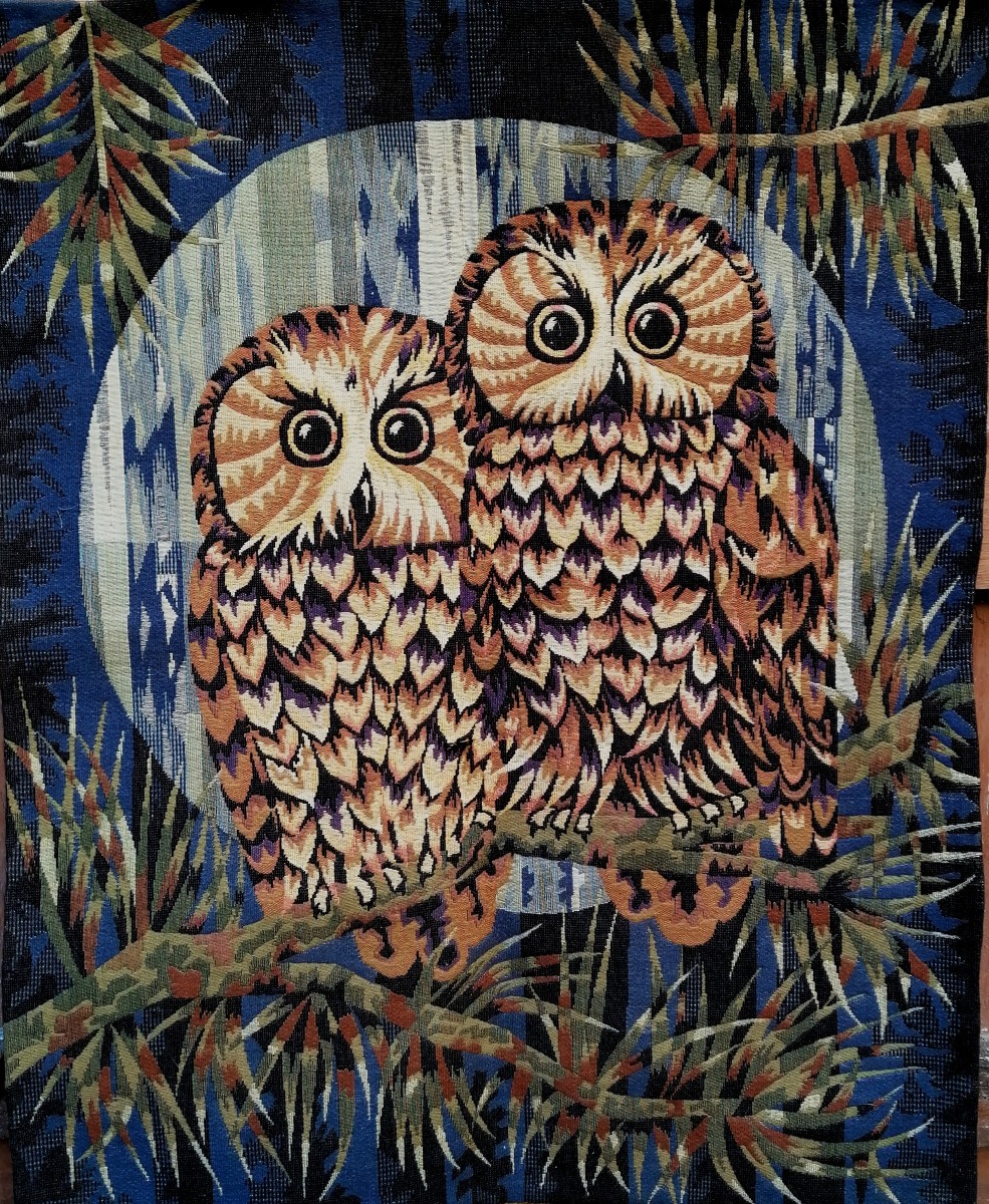 ALAIN CORNIC - TAPISSERIE EDITION JP PARIS - LES DEUX  HIBOUX - CIRCA 1960-1970 - 