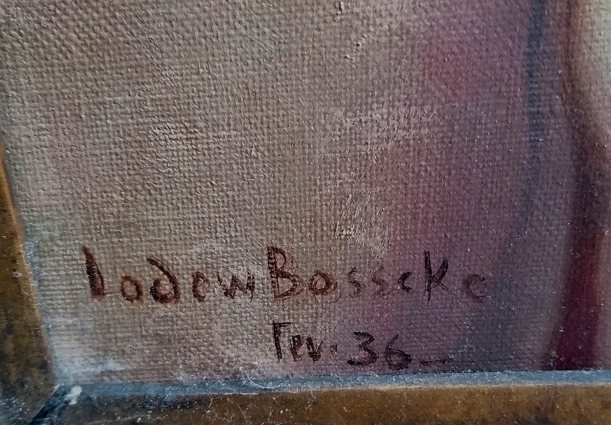 LODEW BOSSCKE - ECOLE BELGE - PORTRAIT ART DECO - CIRCA 1936 - -photo-4