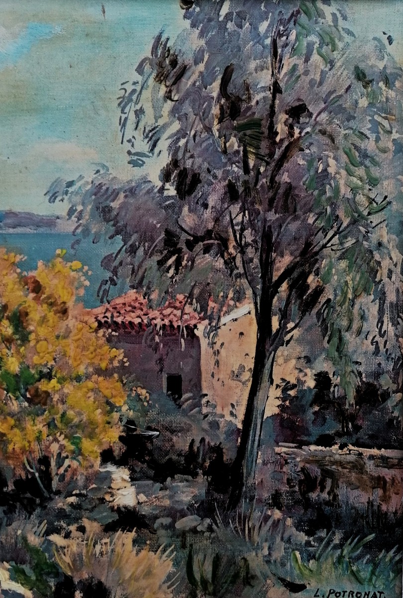 Lucien Potronat - Provencal Painting - 20th Century - Saint Raphael --photo-2