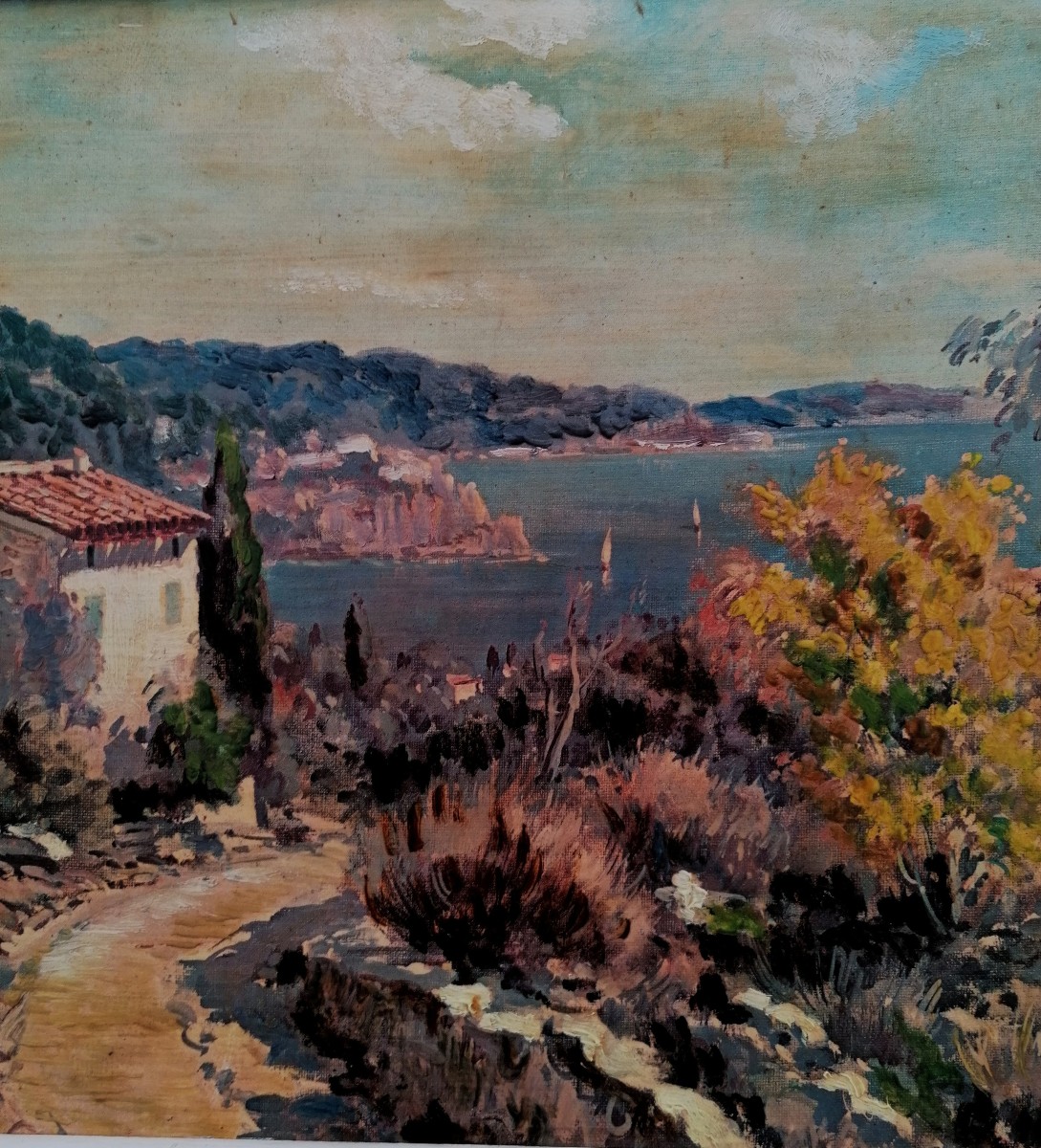 Lucien Potronat - Provencal Painting - 20th Century - Saint Raphael --photo-3