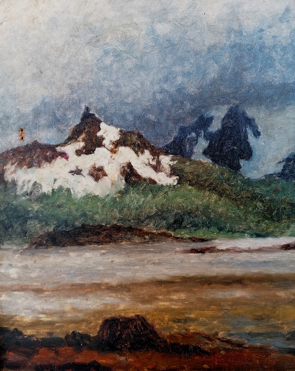 Alfred Hermann Helberger 1871-1946 - Mountain Landscape 1915 - Post Impressionist - -photo-4