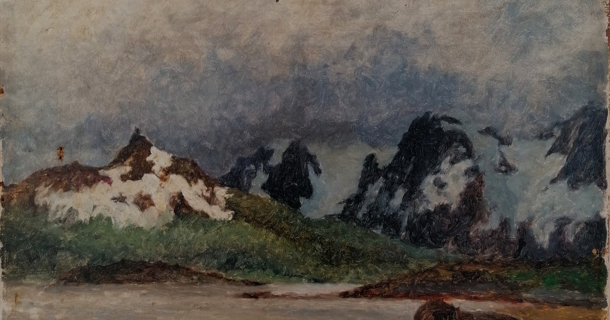 Alfred Hermann Helberger 1871-1946 - Mountain Landscape 1915 - Post Impressionist - 