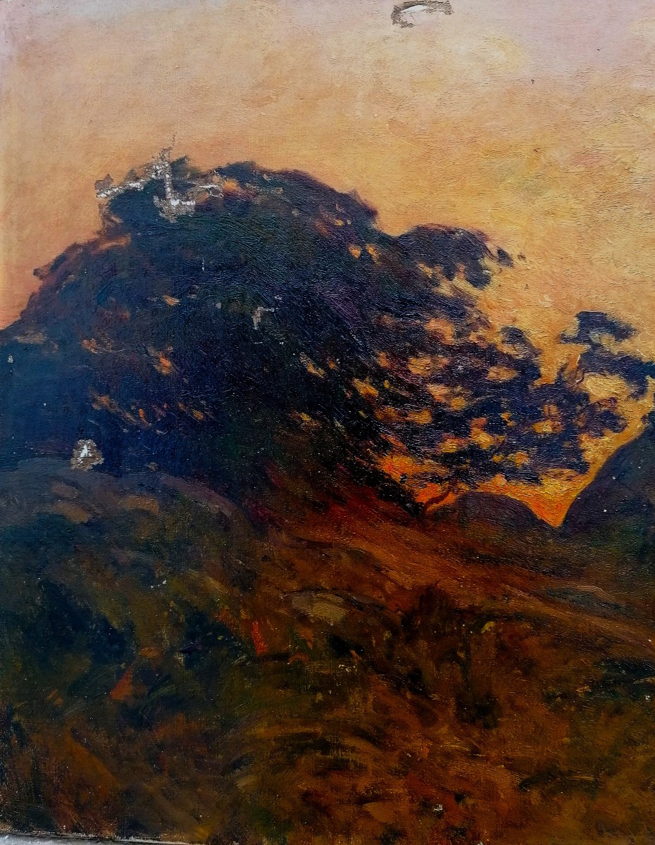 Oil Painting - Barbizon School - Signed And Dated 1904 - Follower Of Theodore Rousseau --photo-3