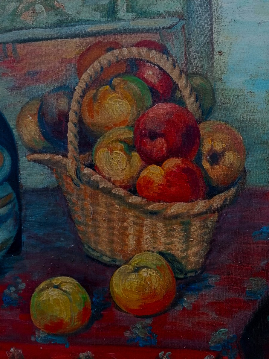 Oil On Canvas - Still Life - Post-impressionist - Signed - Early 20th Century-photo-2