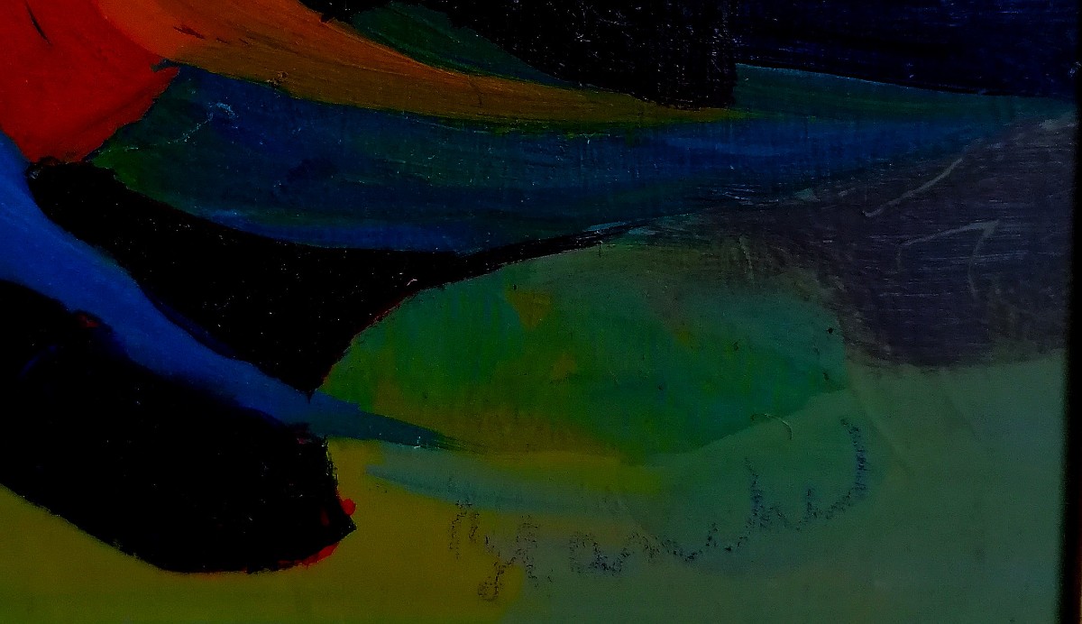 Jean Branchet - Oil Or Acrylic On Paper - 20th Century --photo-4