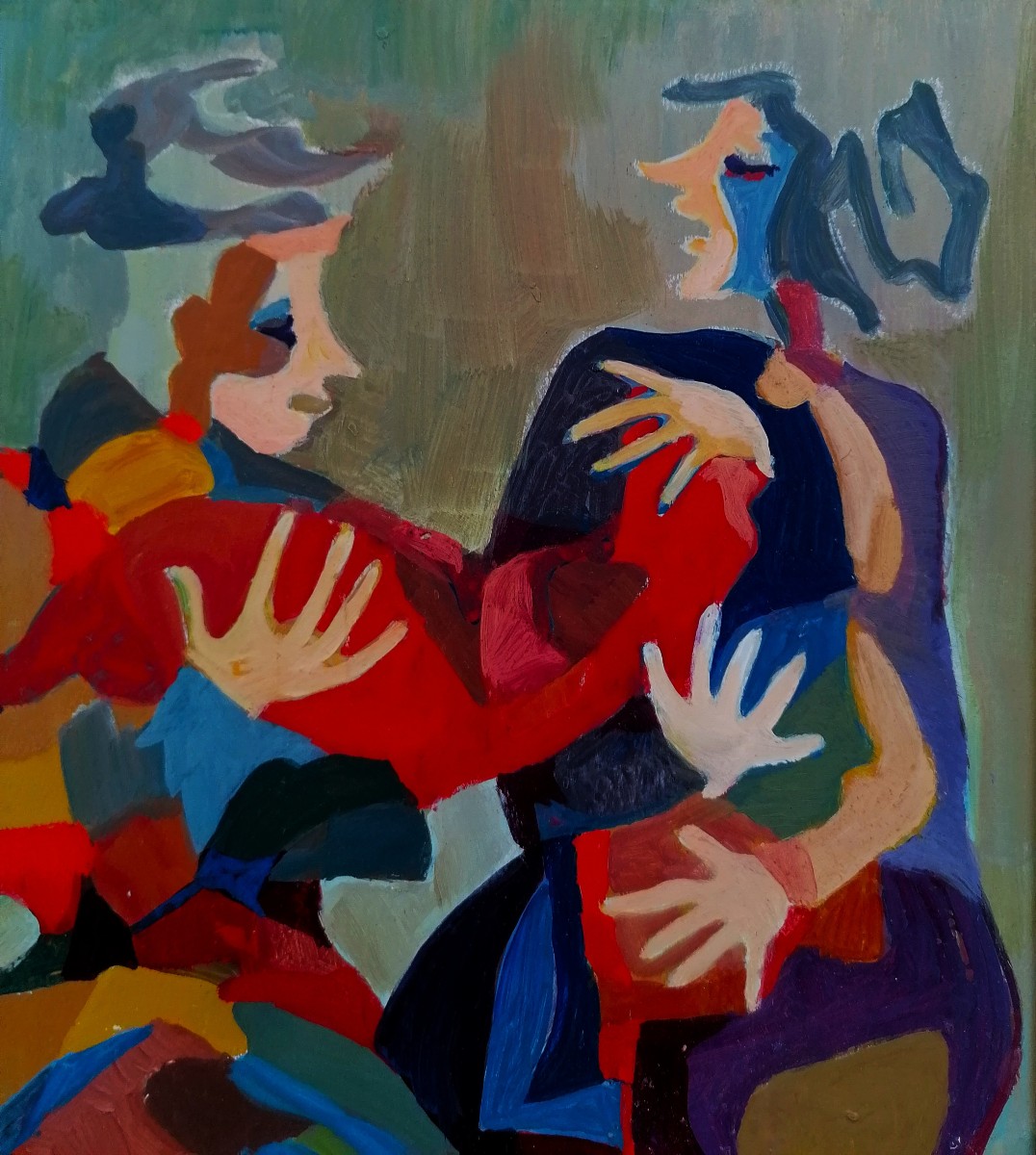 Jean Branchet - Oil Or Acrylic On Paper - 20th Century --photo-1