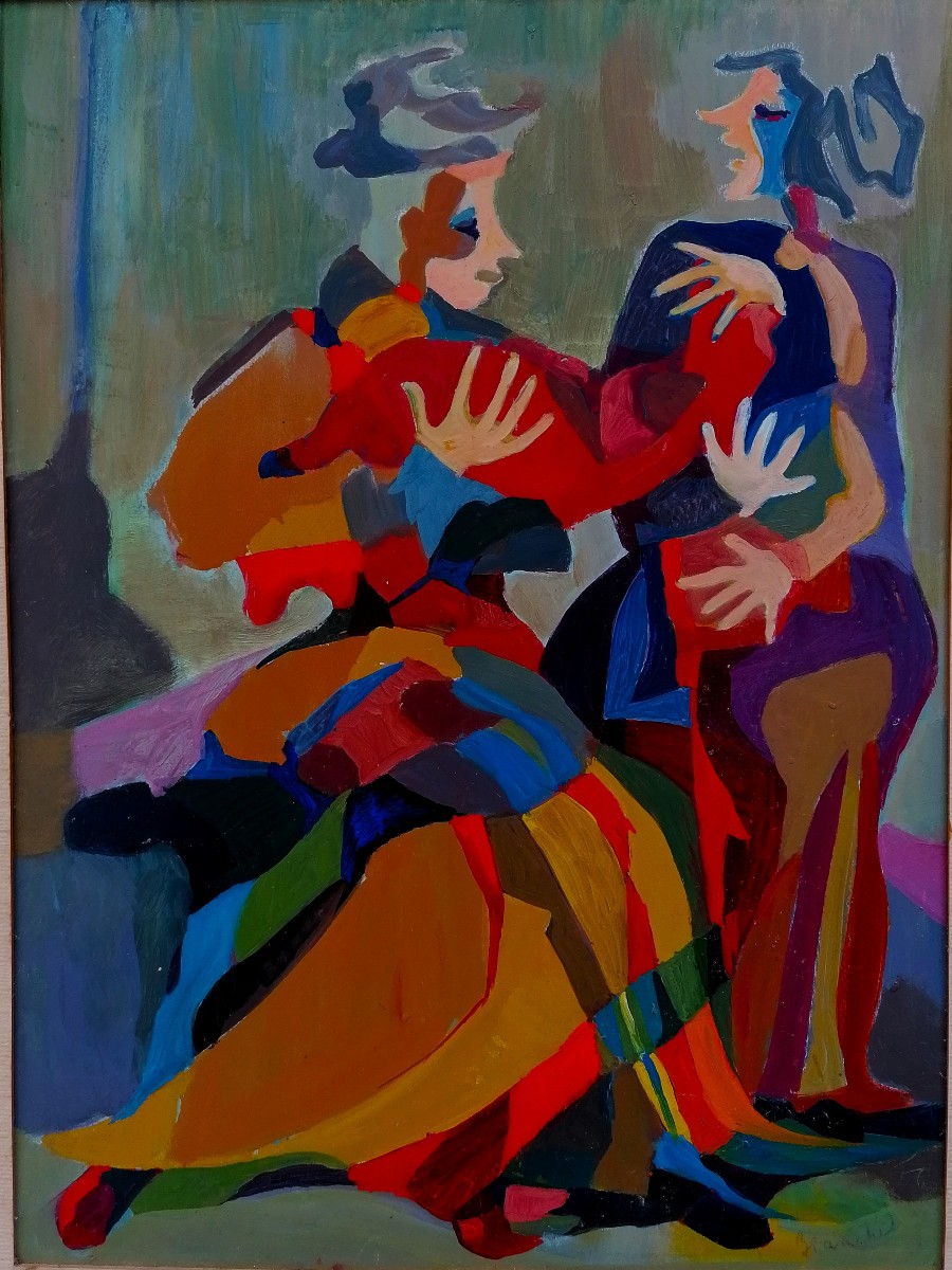 Jean Branchet - Oil Or Acrylic On Paper - 20th Century -