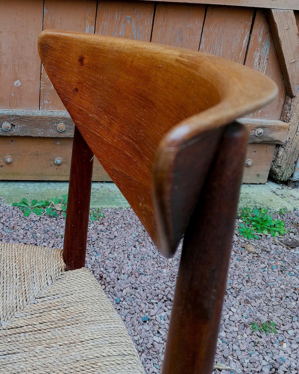 DESIGN SCANDINAVE - PETER HVIDT & ORLA MOLGAARD NIELSEN - SET DE SIX CHAISES MODELE 316 EN TECK-photo-5