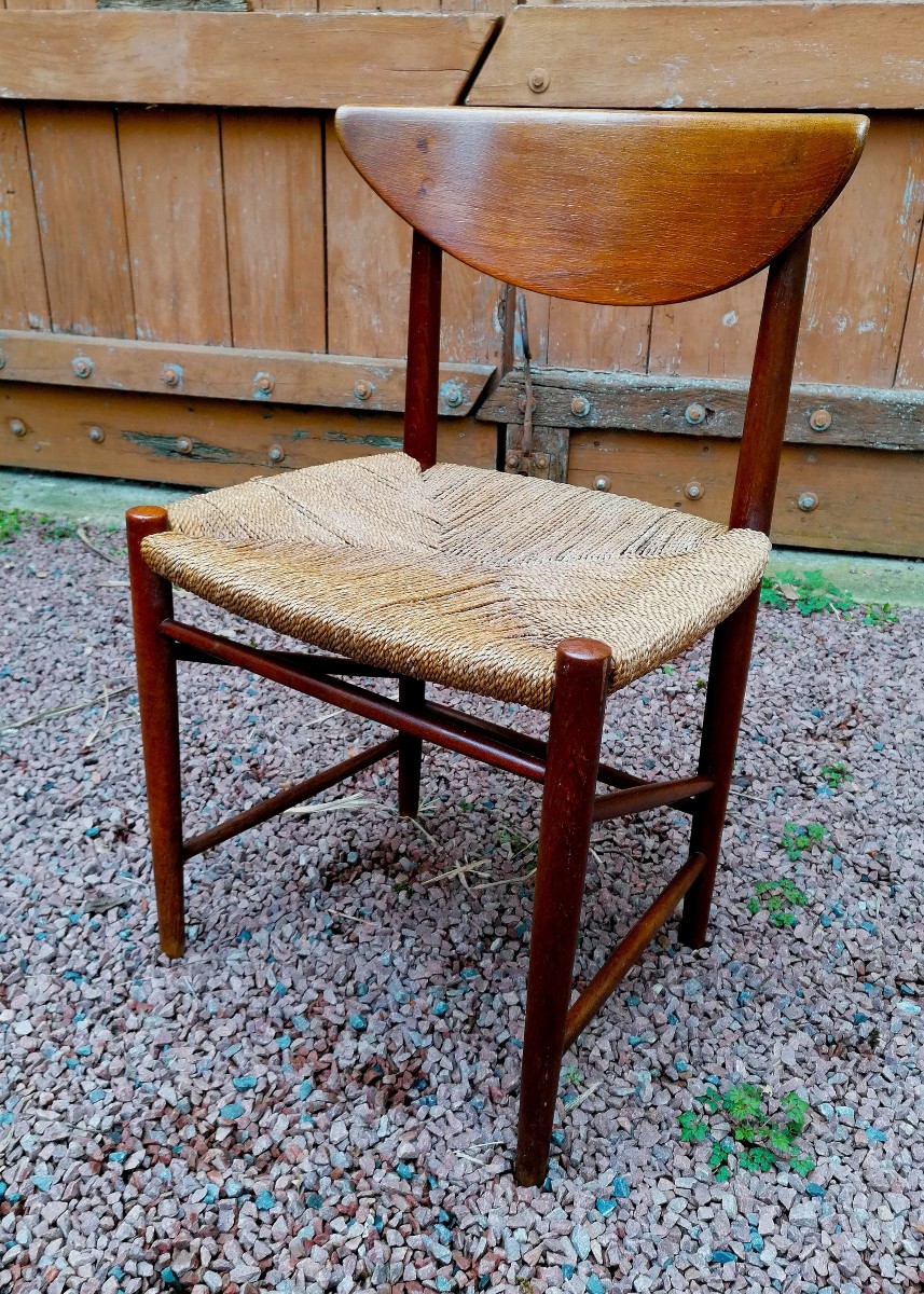 DESIGN SCANDINAVE - PETER HVIDT & ORLA MOLGAARD NIELSEN - SET DE SIX CHAISES MODELE 316 EN TECK