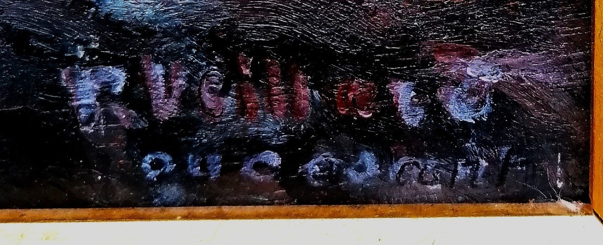 Oil On Panel - Marine - Ouessant - Pointe Du Pern - Bretagne - Signature --photo-3