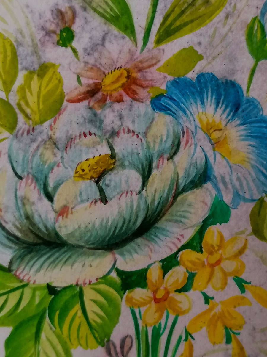 VITTORIO GUIDOTTI - AQUARELLE - BOUQUET DE FLEURS - XXEME - 1/3-photo-3