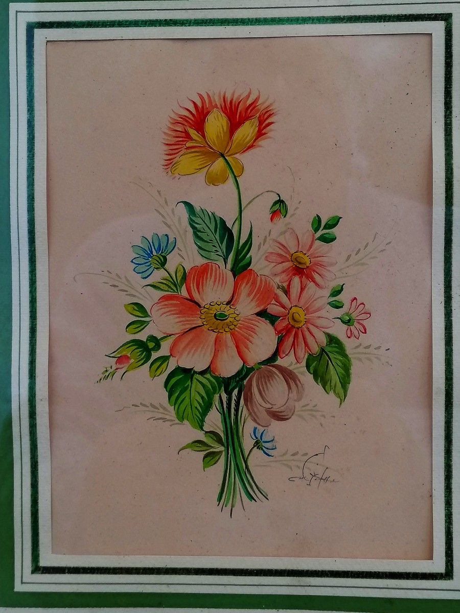 VITTORIO GUIDOTTI - AQUARELLE - BOUQUET DE FLEURS - XXEME - 2/3-photo-2