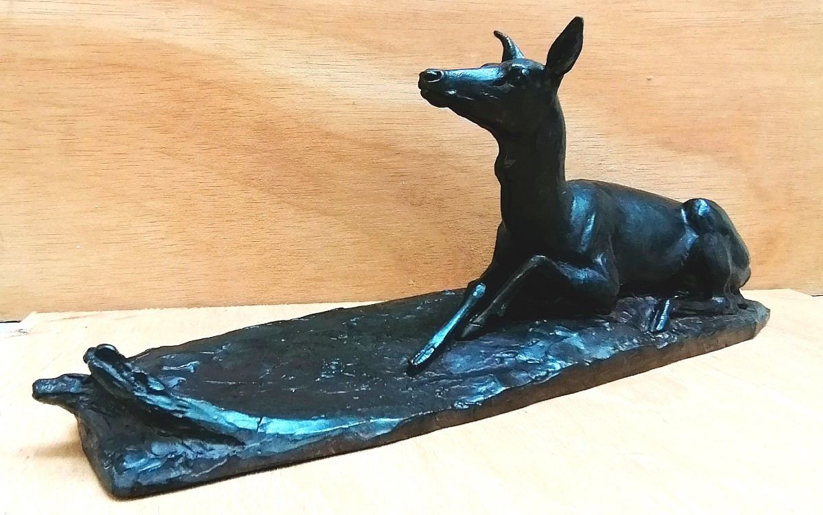 Maximilien Fiot - Lost Wax Bronze - Susse Brothers - Lying Doe --photo-4
