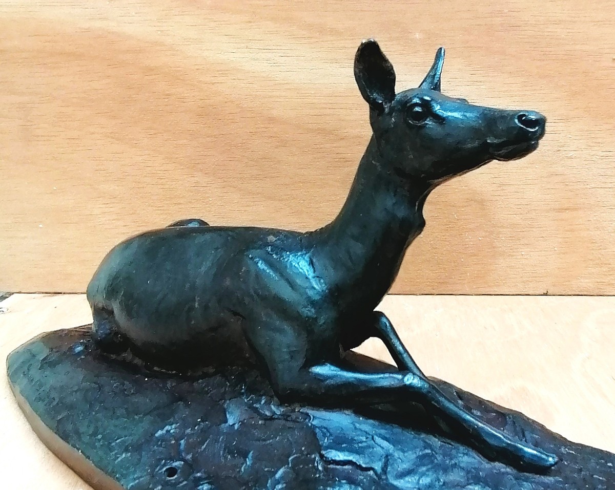 Maximilien Fiot - Lost Wax Bronze - Susse Brothers - Lying Doe --photo-2
