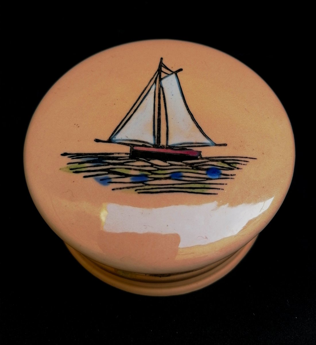 Emaux De Longwy - Powder Bowl - Rare Art Deco Decor -