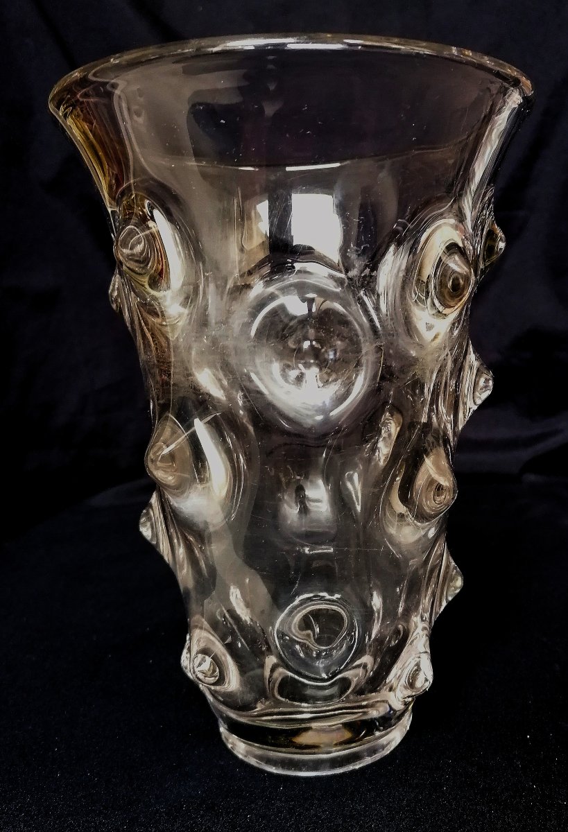 VASE - ITALIE - ERCOLE BAROVIER ET TOSO - MODELE MUGNONI - 1938 - ART DECO - VERRE DE MURANO --photo-2