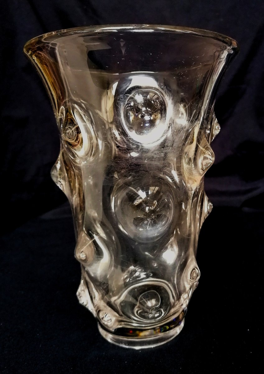 VASE - ITALIE - ERCOLE BAROVIER ET TOSO - MODELE MUGNONI - 1938 - ART DECO - VERRE DE MURANO --photo-3