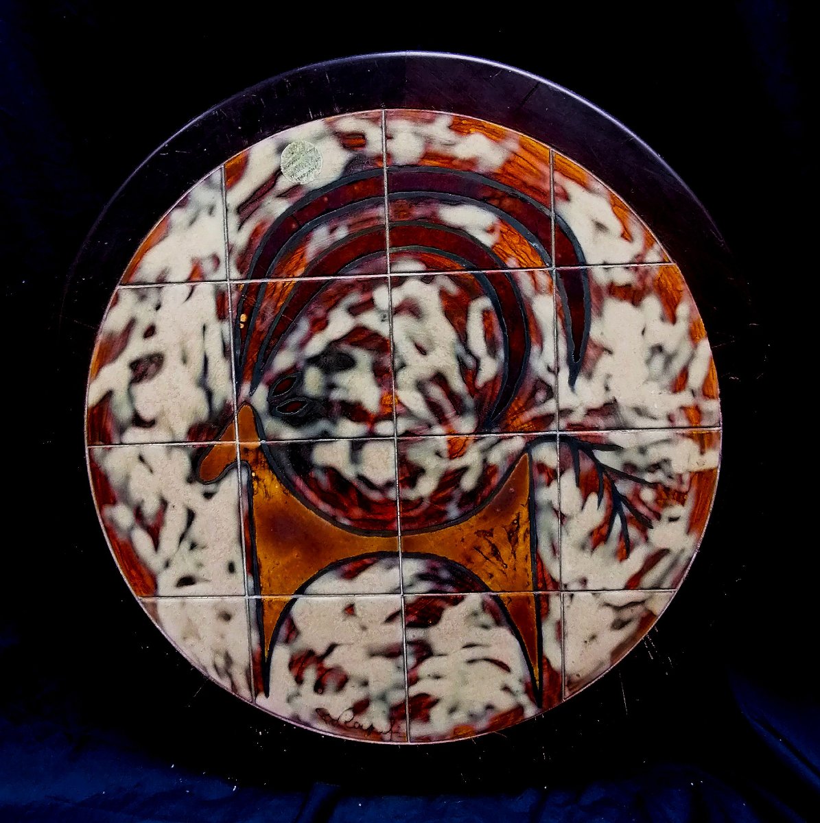 DECORATION MURALE - PANNEAU DE CERAMIQUE - B. RAYNAUD - CIRCA 1960-1970 - CERVIDE -