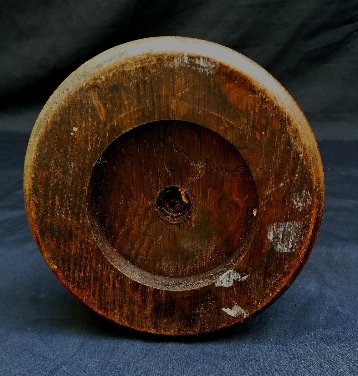 Turned And Twisted Wooden Candle Holder - Dlg By Charles Dudouyt - 20th Century --photo-4