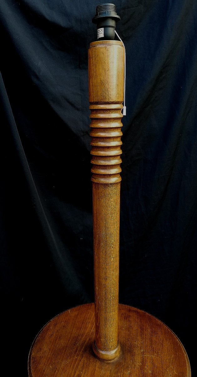 Solid Wood Floor Lamp - Dlg By Charles Dudouyt - 1940–1950 --photo-2