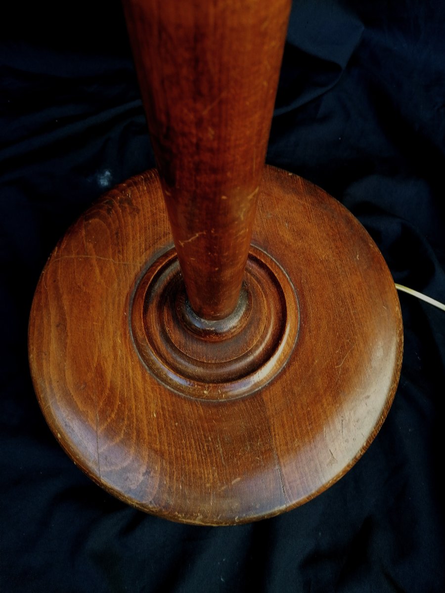 Solid Wood Floor Lamp - Dlg By Charles Dudouyt - 1940–1950 --photo-3