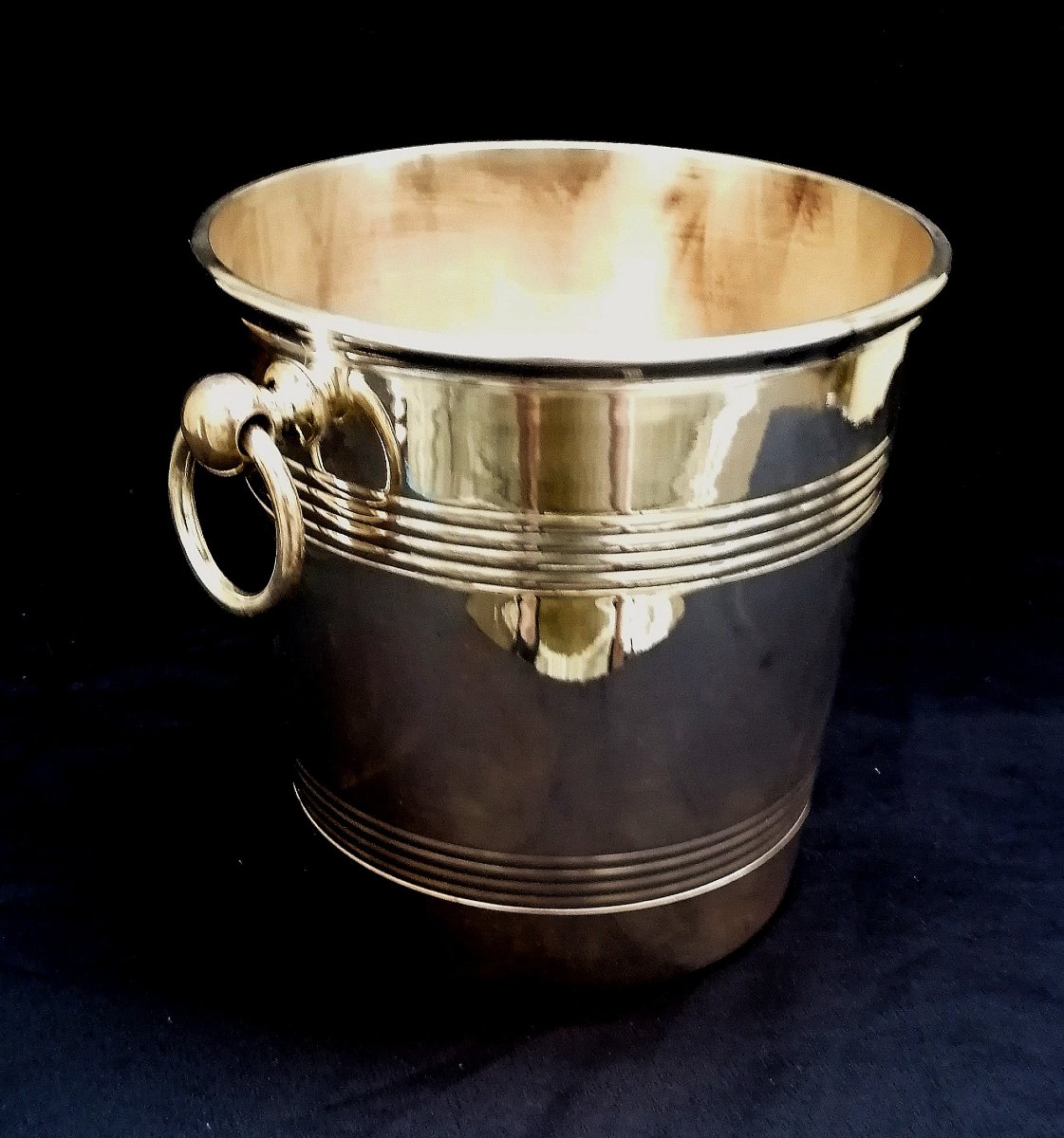SCEAU A CHAMPAGNE - METAL ARGENTE - ERCUIS - XXEME SIECLE-photo-2